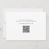 Save The Date Décontracté manuscrit superposition photo QR Code  (Dos)