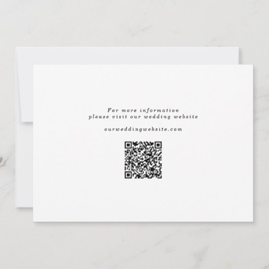 Save The Date Décontracté manuscrit superposition photo QR Code  (Dos)