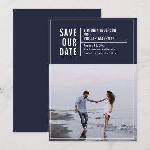 Save The Date Décontracté Type De Cadre Plat Enregistrer La Date