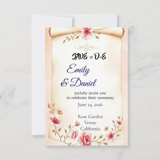 Save The Date Décoration de fête après mariage (Devant)