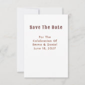 Save The Date 💍 Décoration de mariage Cygnes Blancs 💍 (Dos)