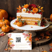 Save The Date Decorative Fall Foliage & Flowers Photo Wedding 