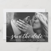 Save The Date Découpe De Script Moderne Enregistrer La Photo De  (Devant)