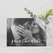 Save The Date Découpe De Script Moderne Enregistrer La Photo De  (Debout devant)