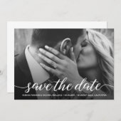 Save The Date Découpe De Script Moderne Enregistrer La Photo De  (Devant / Derrière)