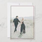 Save The Date Deep Burgundy Ivory Crest Old Money Photo Wedding (Dos)