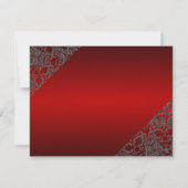 Save The Date Deep Red Elegant Modern Lace Enregistrer la date (Dos)