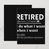 Save The Date définition à la retraite, drôle de retraite, retra (Devant / Derrière)