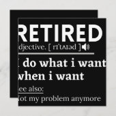 Save The Date définition à la retraite, drôle de retraite, retra (Devant / Derrière)