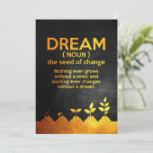 Save The Date Définition de rêve de citation de bonheur (Debout devant)