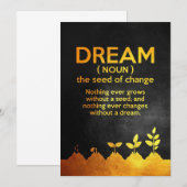 Save The Date Définition de rêve de citation de bonheur (Devant / Derrière)