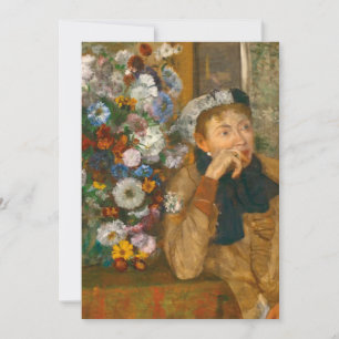 Save The Date Degas Une Femme assise à côté d'un vase de fleurs