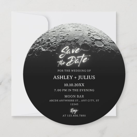 Save The Date Dégradé demi-lune  (Devant)