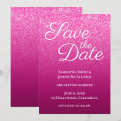 Save The Date Dégradé Moderne Vin Rose Chaud (Devant / Derrière)