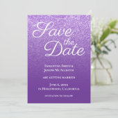 Save The Date Dégradé Moderne Violet Royal (Debout devant)