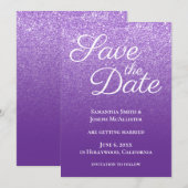 Save The Date Dégradé Moderne Violet Royal (Devant / Derrière)