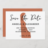 Save The Date Delaware Mariage Terracotta (Devant / Derrière)