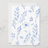 Save The Date Delft Blue White Chinoiserie Motif Floral (Dos)