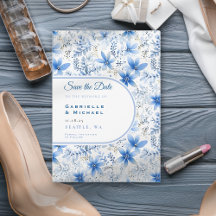 Delft Blue White Chinoiserie Motif Floral Enregist