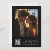 Save The Date Delicant Script Mariage photo noir (Dos)