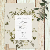 Save The Date Délicat Boho Mariage de verdure
