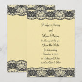 Save The Date Délicat et Lacy Enregistrer la date (jaune) (Devant / Derrière)