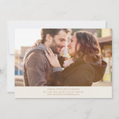 Save The Date Délicat Gold et Cream Photo Enregistrer la date (Dos)