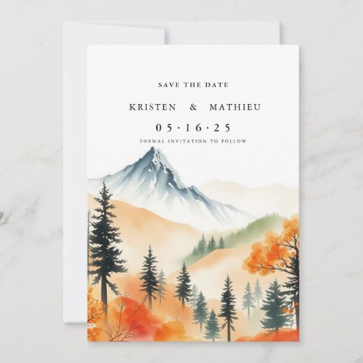 Save The Date Delicate Digital Mountain (Devant)