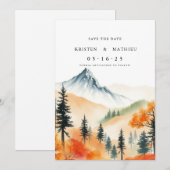 Save The Date Delicate Digital Mountain (Devant / Derrière)