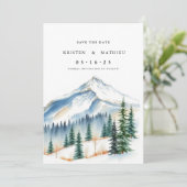 Save The Date Delicate Montagne imprimable (Debout devant)