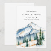 Save The Date Delicate Montagne imprimable (Devant / Derrière)