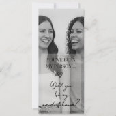 Save The Date Demande de témoin de mariage Photo Mémoire Collage (Devant)