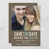 Save The Date Demande Irrésistible Photo Enregistrer La Date - G (Devant / Derrière)