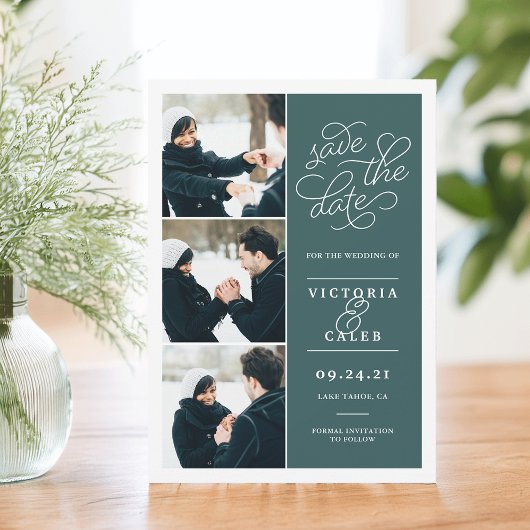 Save The Date Demande romantique | Collage de photos Enregistrer