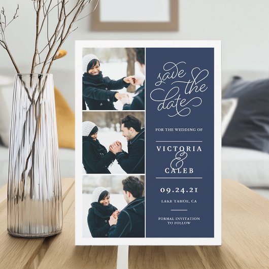 Save The Date Demande romantique | Collage de photos Enregistrer