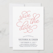 Save The Date Demande romantique | Typographie Enregistrer la ca (Devant)