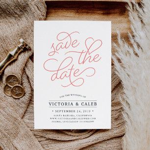 Save The Date Demande romantique Typographie Enregistrer la ca