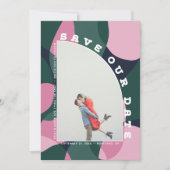 Save The Date Demi Arc Photo Art Abstrait Enregistrer La Date (Devant)