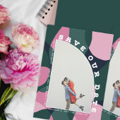 Save The Date Demi Arc Photo Art Abstrait Enregistrer La Date