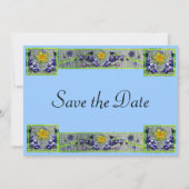 Save The Date Denim aux fleurs de printemps (Devant)