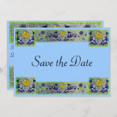 Save The Date Denim aux fleurs de printemps (Devant / Derrière)