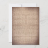 Save The Date dentelle antique et burlap rustique enregistrer le (Dos)