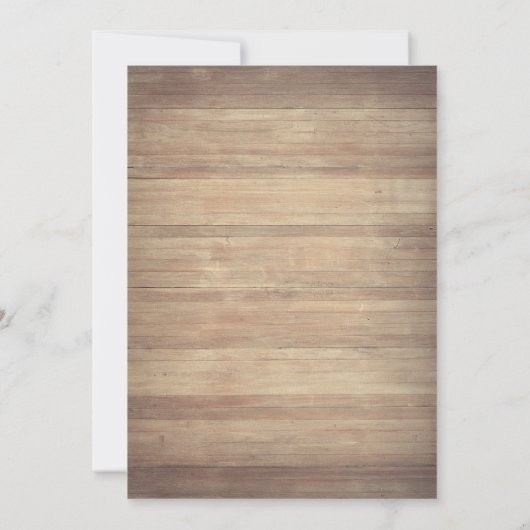 Save The Date Dentelle Blanche, Texture Bois, Lumières Enregistr (Dos)