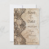 Save The Date Dentelle de campagne Vintage romantique (Devant)