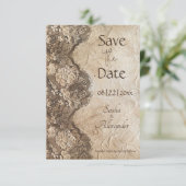 Save The Date Dentelle de campagne Vintage romantique (Debout devant)