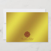 Save The Date Dentelle d'or arabesque, 5x7 enregistrer la date (Dos)