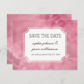 Save The Date Dentelle florale rose enregistrer la date (Devant / Derrière)