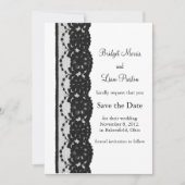 Save The Date Dentelle française Enregistrer la date (blanc) (Devant)