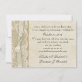 Save The Date Dentelle vintage Enregistrer la date (Dos)