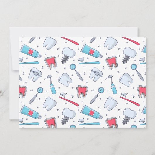 Save The Date Dents et outils Motif dentaire (Dos)